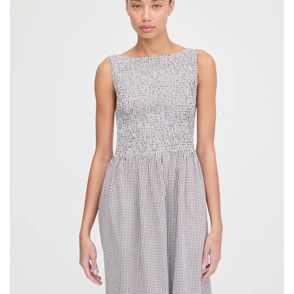 Hill House Cosimo Nap chocolate gingham maxi dress - Picture 5 of 10